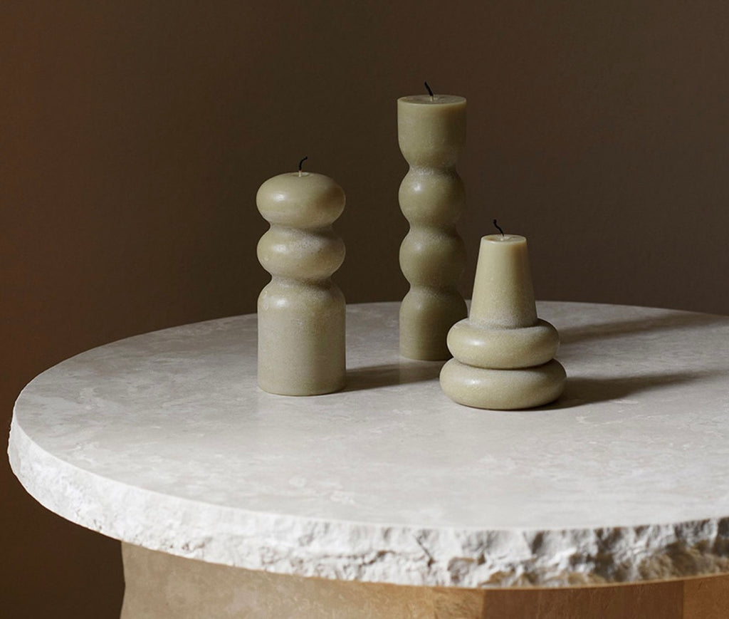 Prachtige luxe kaarsen van Ferm Living Torno van € 39,00 nu voor € 17,50!