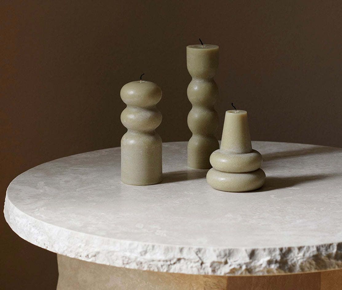 Prachtige luxe kaarsen van Ferm Living Torno van € 39,00 nu voor € 17,50!