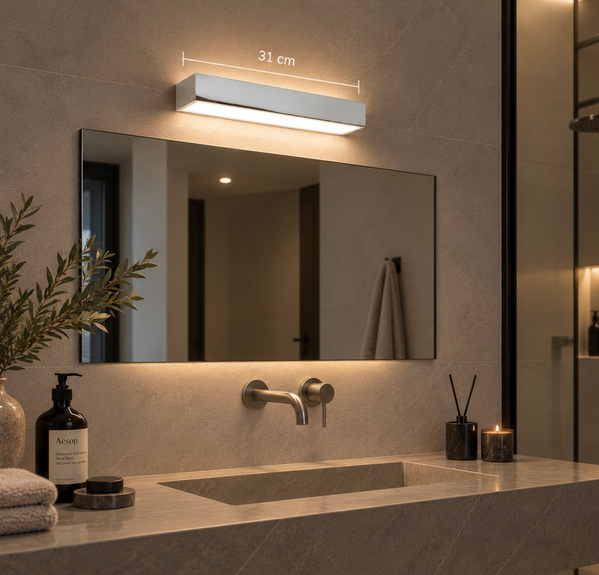 Maretti wandlamp LED wit twv € 190,00 nu voor € 40,00!