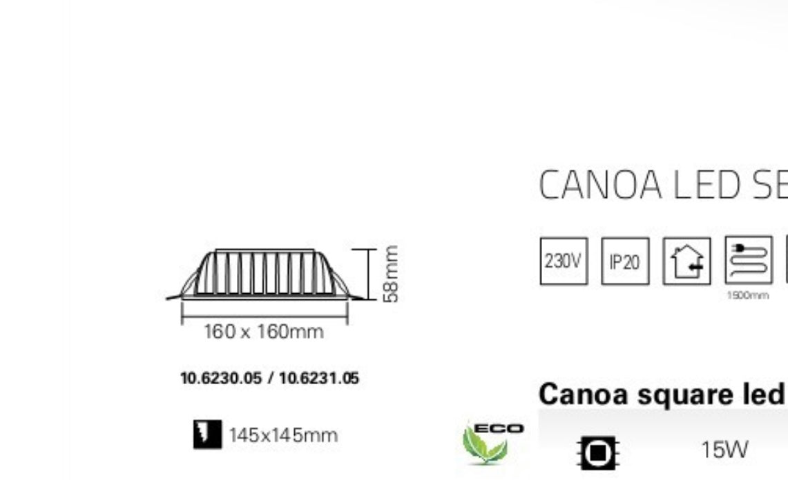 Nieuw led Maretti Canoa Square twv € 110,00 nu voor € 25,00!