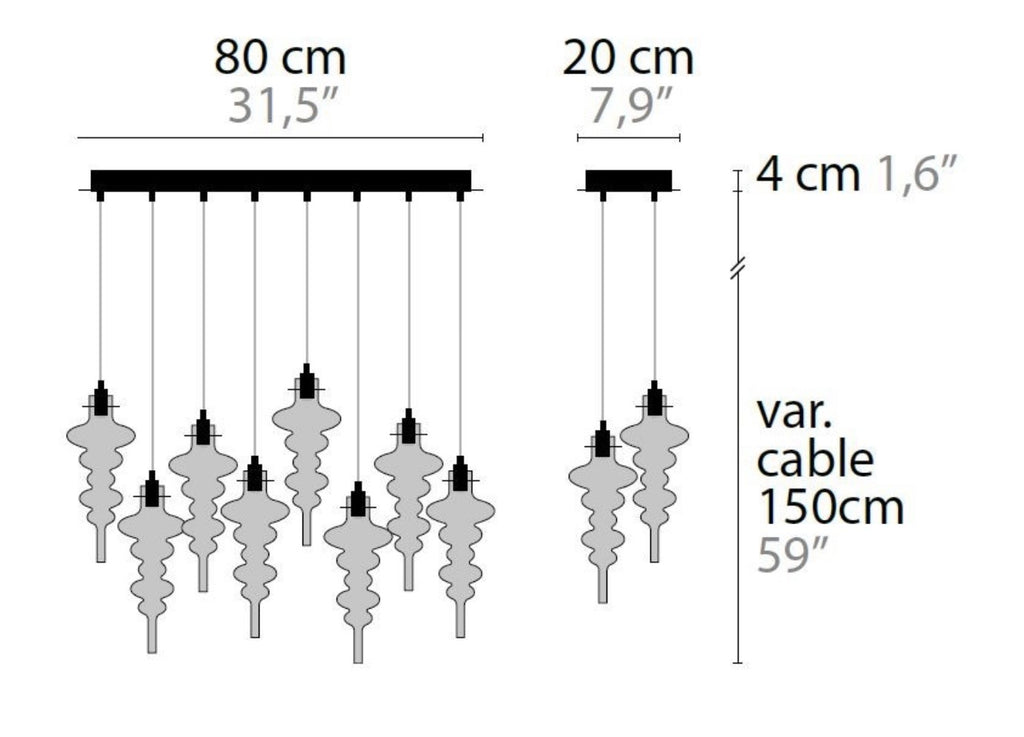 Ilfari Reflexx H8 Hanglamp Black Structure