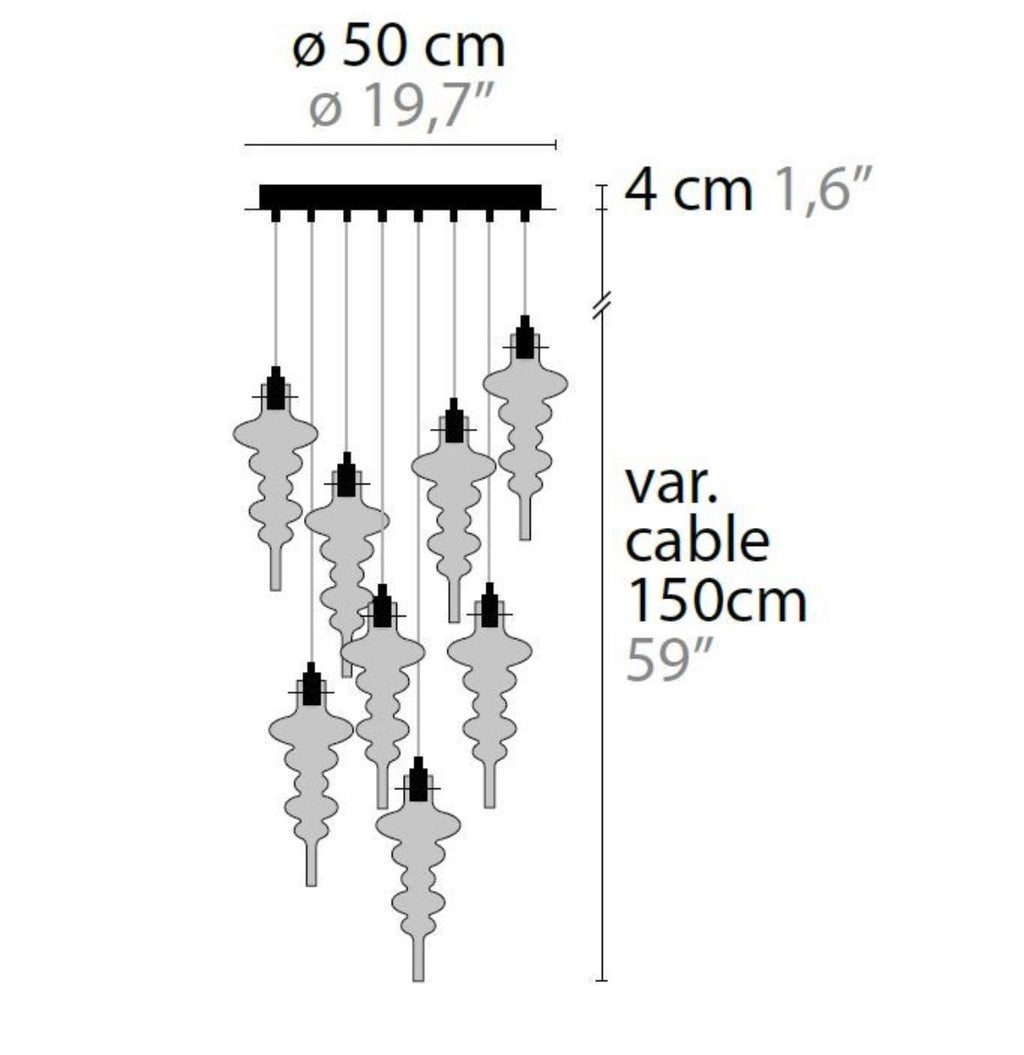 Ilfari Reflexx H8 Hanglamp Zwart LED