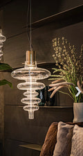 Ilfari Reflexx H1 XXL Hanglamp Brass Clear Glass