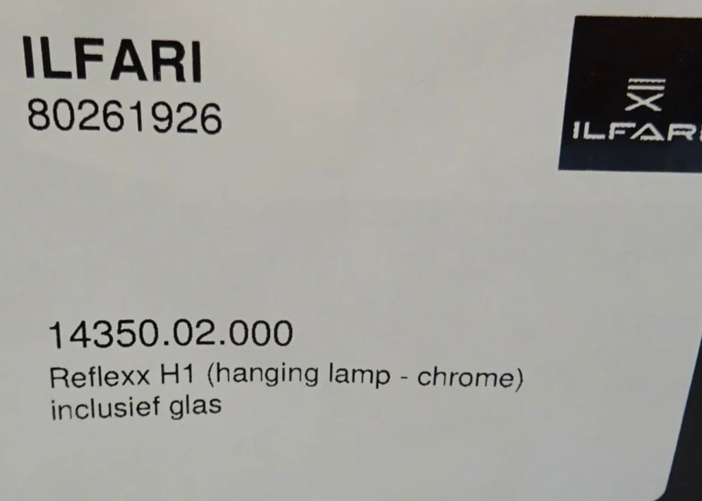 Ilfari Reflexx H1 Hanglamp Chrome Clear Glass