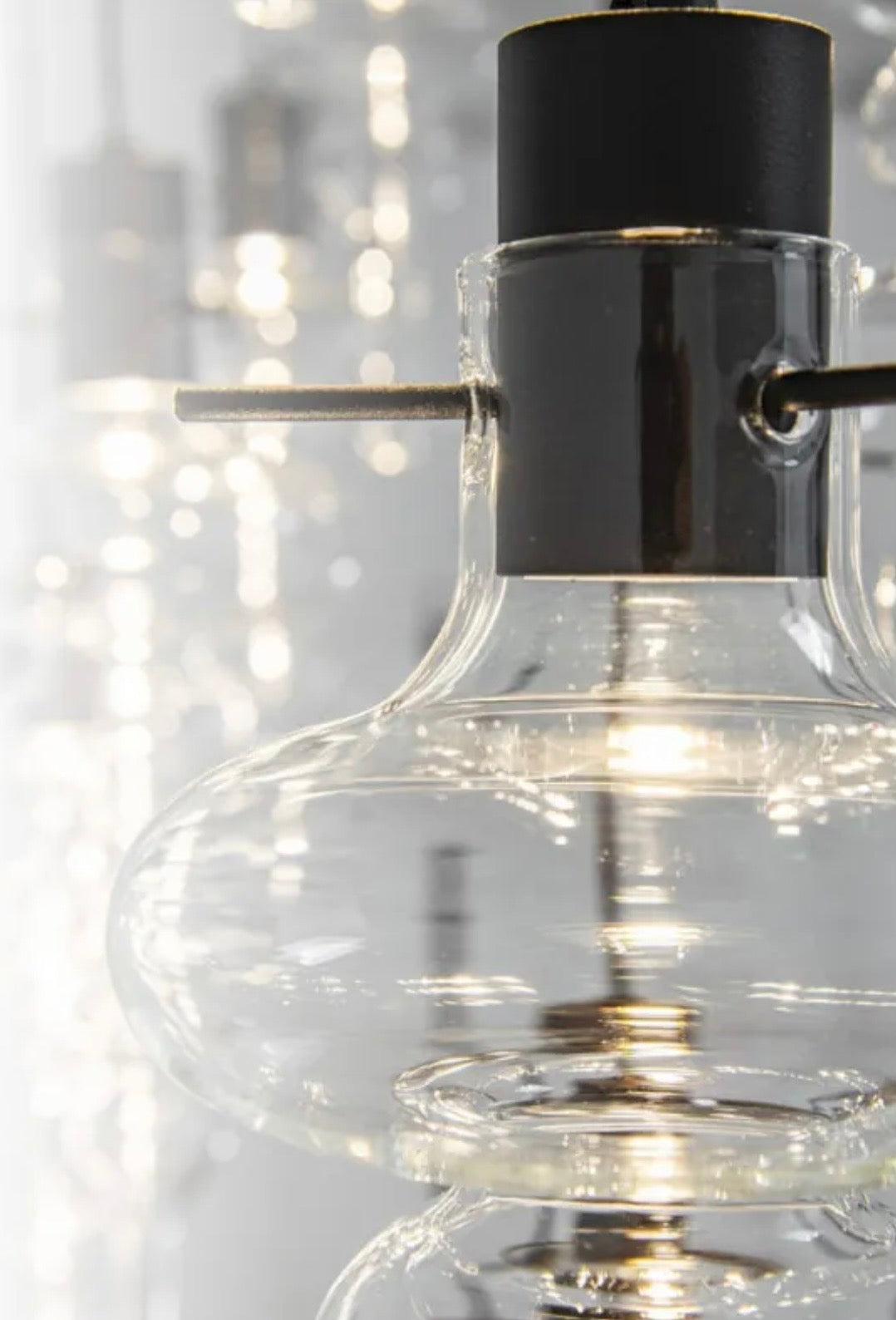 Ilfari Reflexx H1 Hanglamp Black Structure Clear Glass
