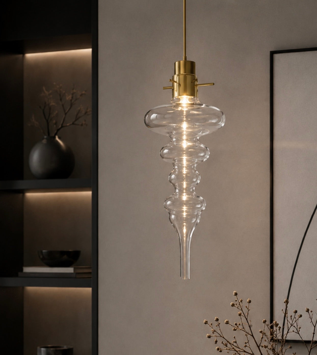 Ilfari Reflexx H1 Hanglamp Brilliant Brass Clear Glass