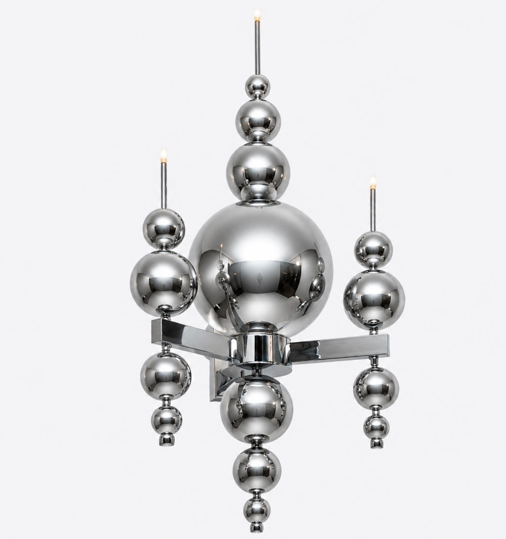 Ilfari Tears from Moon W3 Wandlamp Chrome Silver Glass Bollen