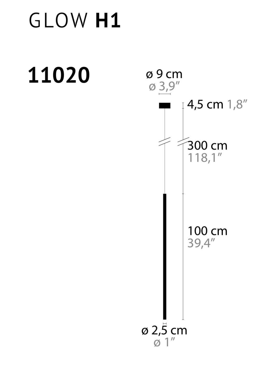 Ilfari Glow H1 Hanglamp Mat Wit 100 cm