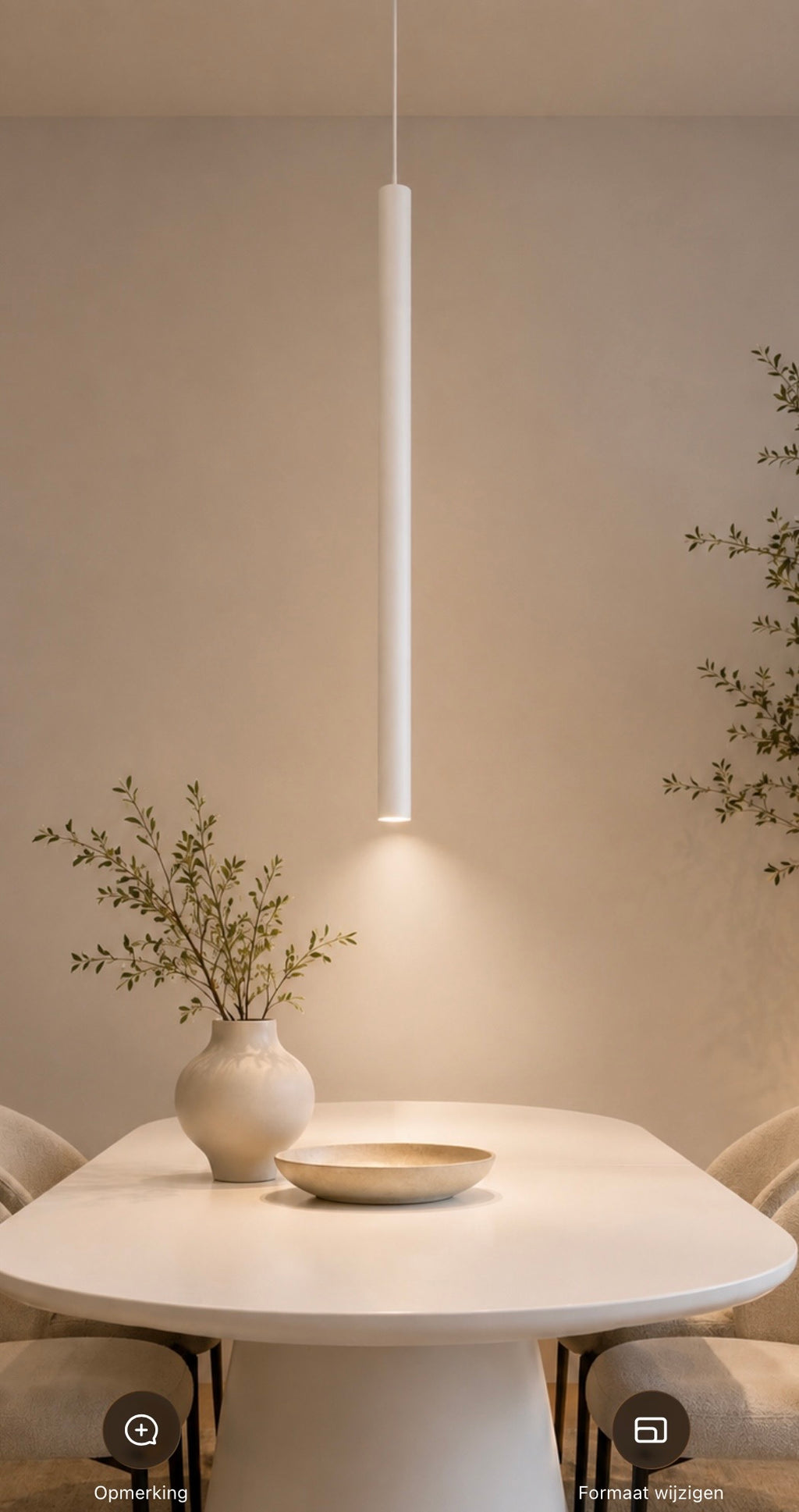 Ilfari Glow H1 Hanglamp Mat Wit 130 cm