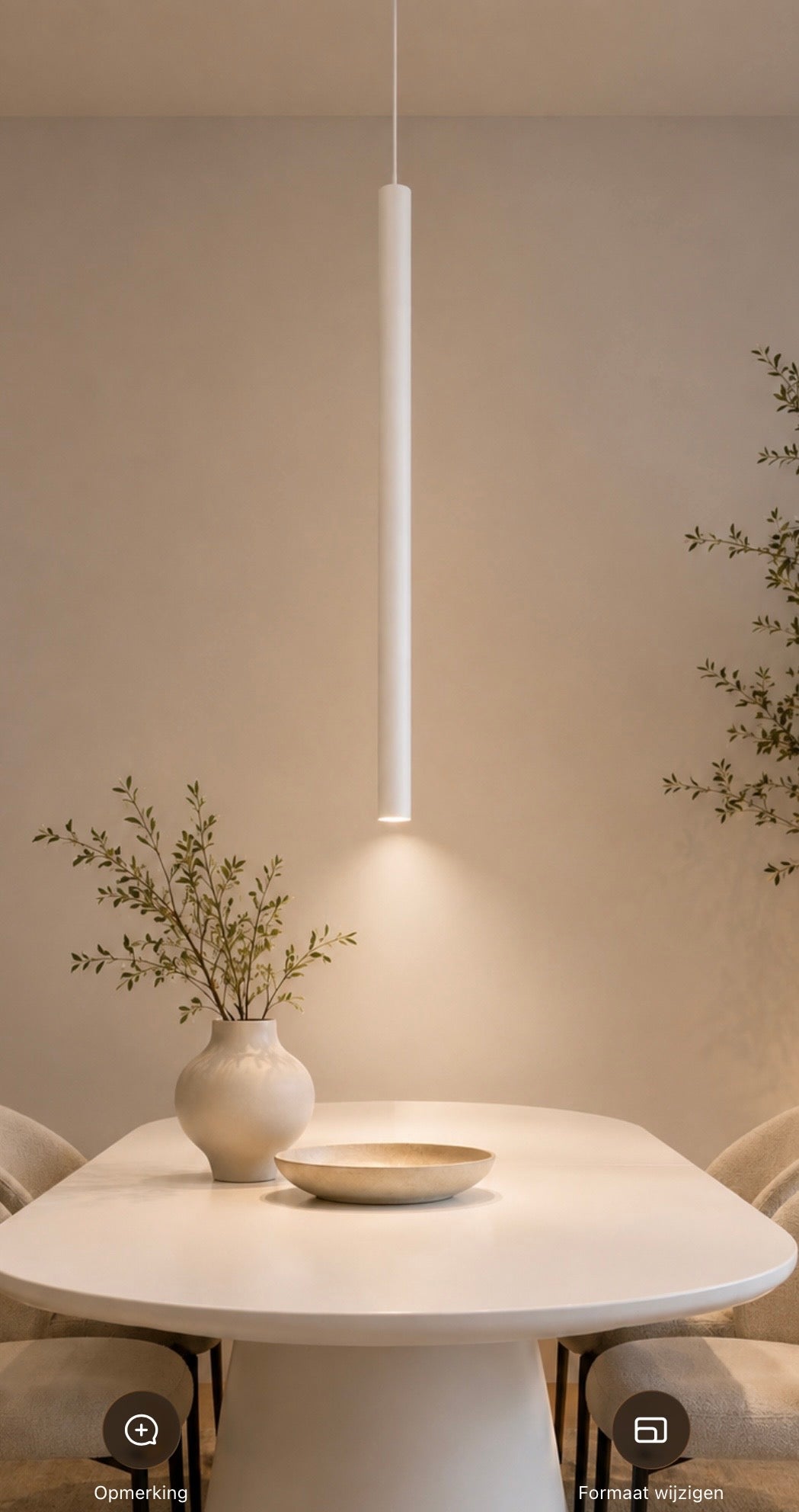 Ilfari Glow H1 Hanglamp Mat Wit 130 cm