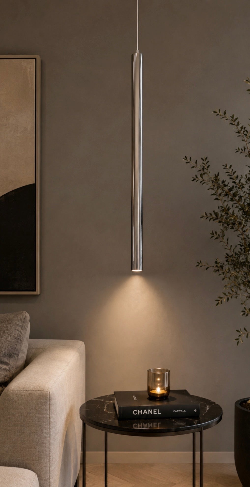 Ilfari Glow H1 Hanglamp Chrome 100 cm