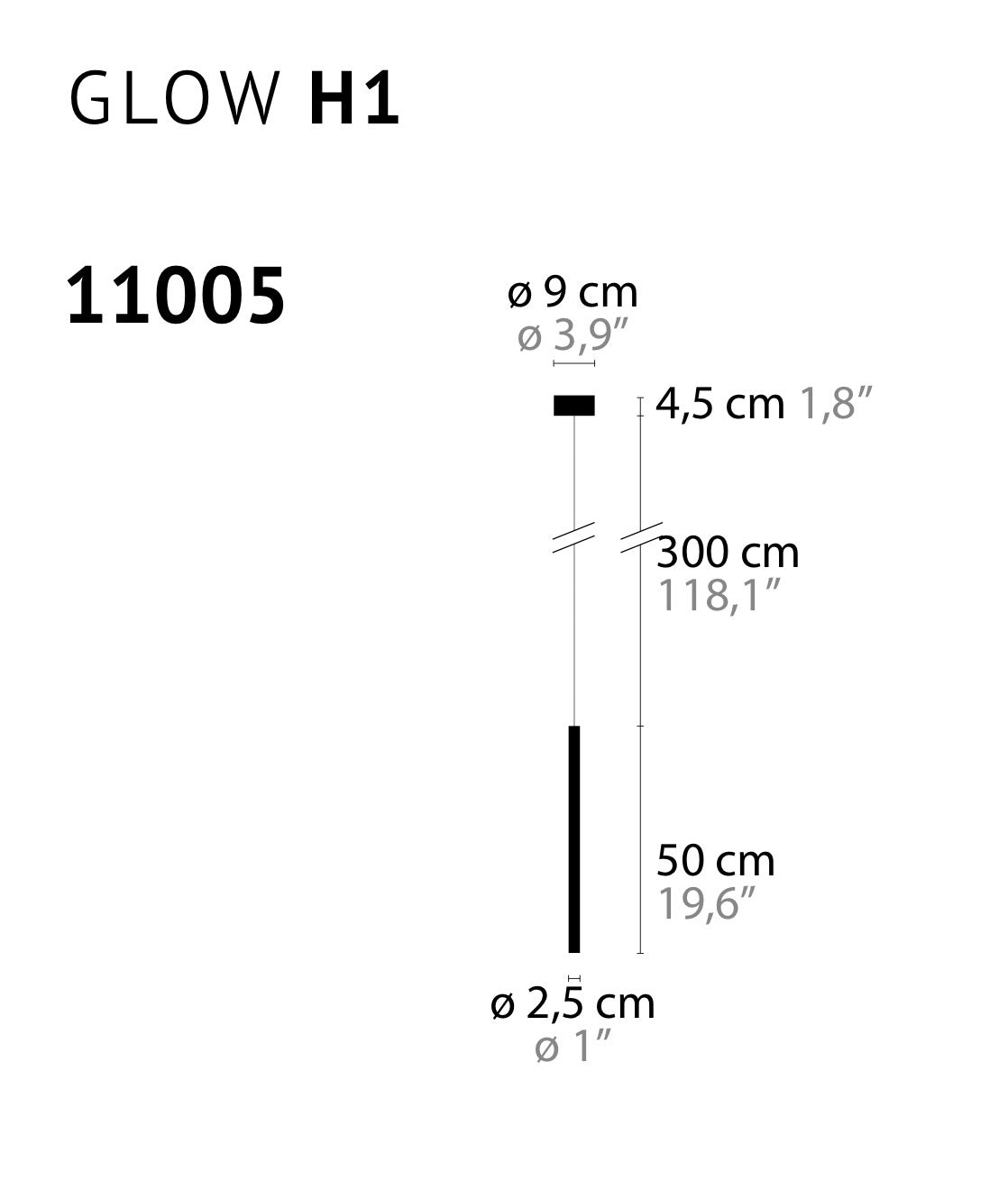 Ilfari Glow H1 Hanglamp Brons 50 cm