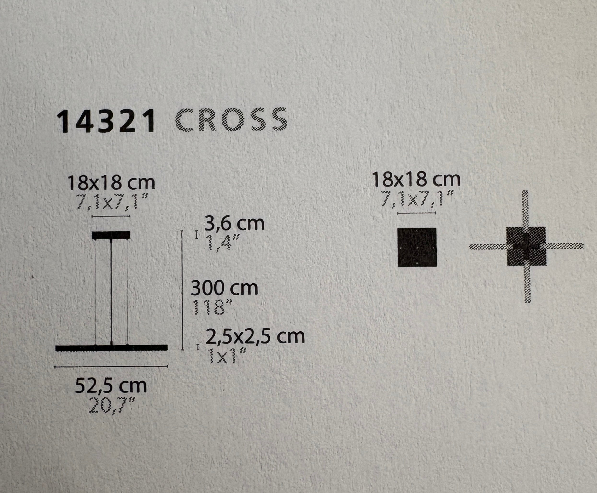 Ilfari Artys Cross Luxe Hanglamp Zwart