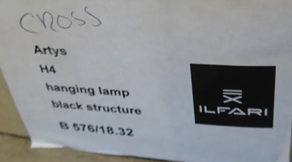 Ilfari Artys Cross Luxe Hanglamp Zwart