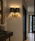 Ilfari Loving Arms W2 Wandlamp Satin Brass Zwart