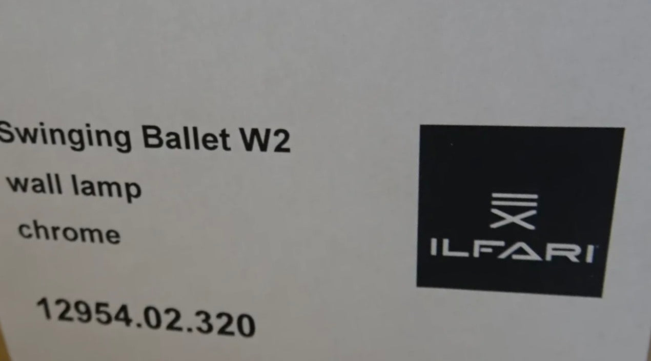 Ilfari Swinging Ballet W2 Wandlamp Chrome Bruine Kappen