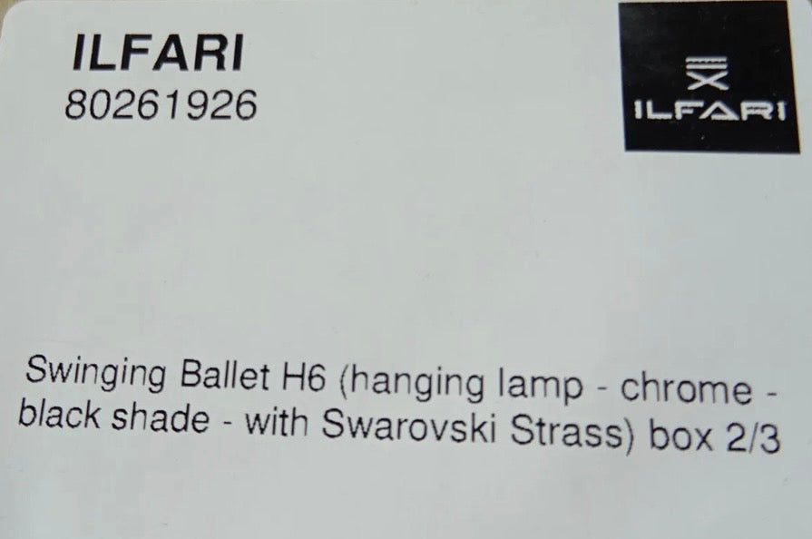 Ilfari Swinging Ballet H6 Hanglamp twv € 7000,00 nu voor € 1250,00!