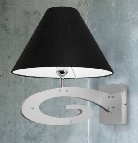 Ilfari Lazy Sunday W1 Wandlamp Chrome Zwarte Kap