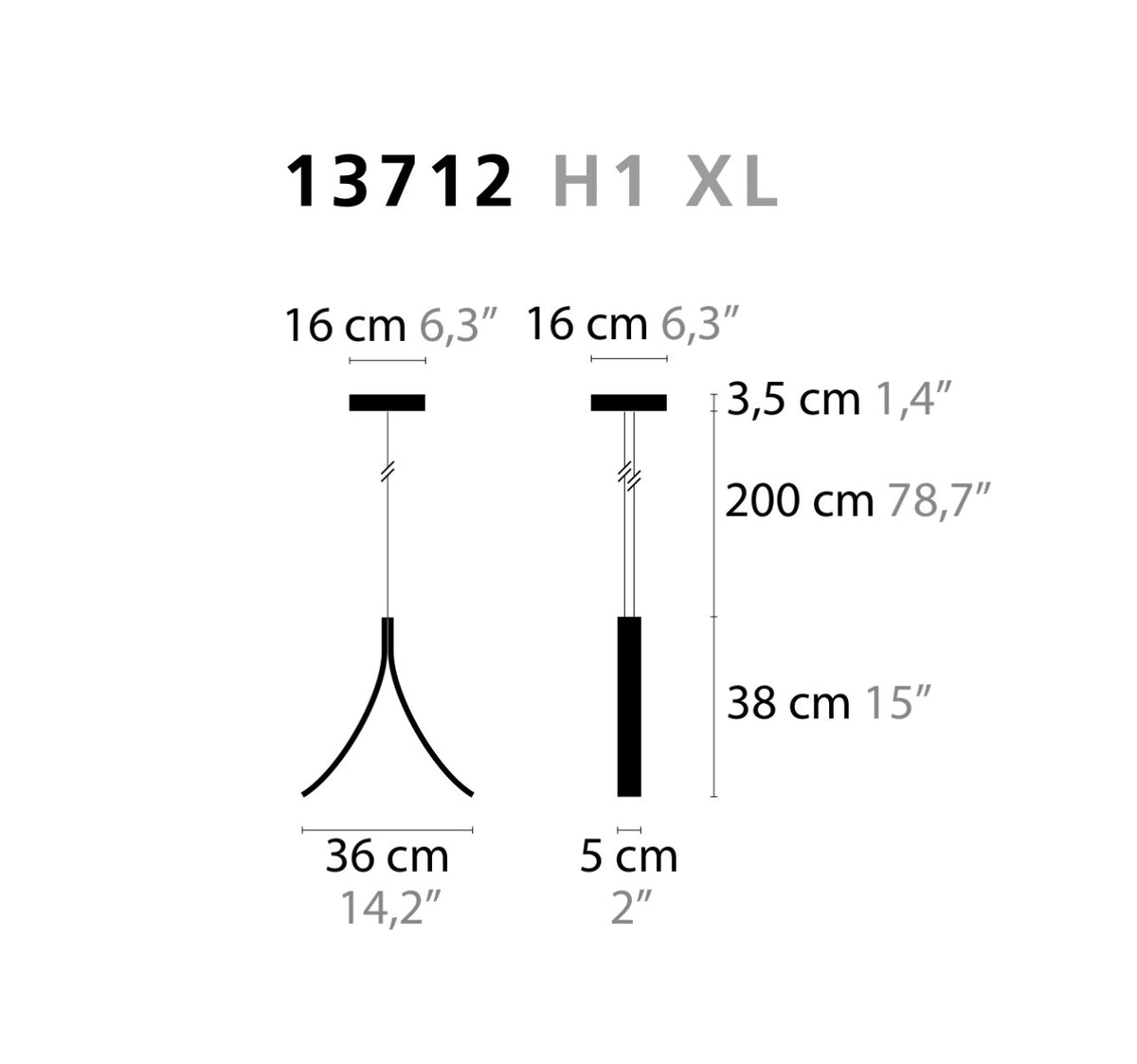 Ilfari Stream H1 XL Hanglamp Wit