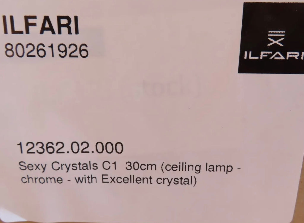 Ilfari Sexy Crystals C1 Plafondlamp 30 cm twv € 450,00 nu voor € 140,00!