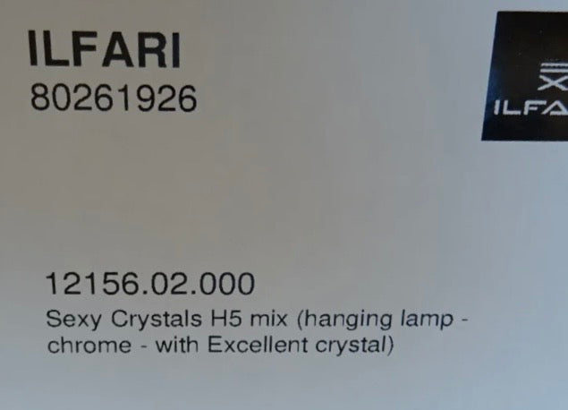 Ilfari Sexy Crystals H5 Hanglamp Chroom