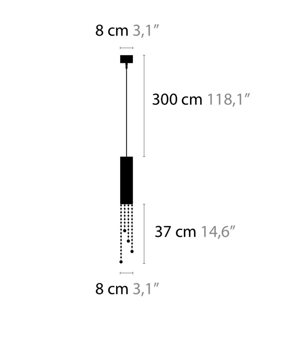 Ilfari Sexy Crystals H1 Hanglamp Chroom 40 cm twv € 650,00 nu voor € 200,00!