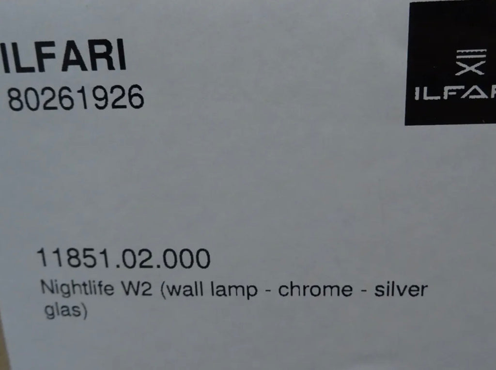 Ilfari Nightlife W2 Wandlamp twv € 370,00 nu voor € 160,00!