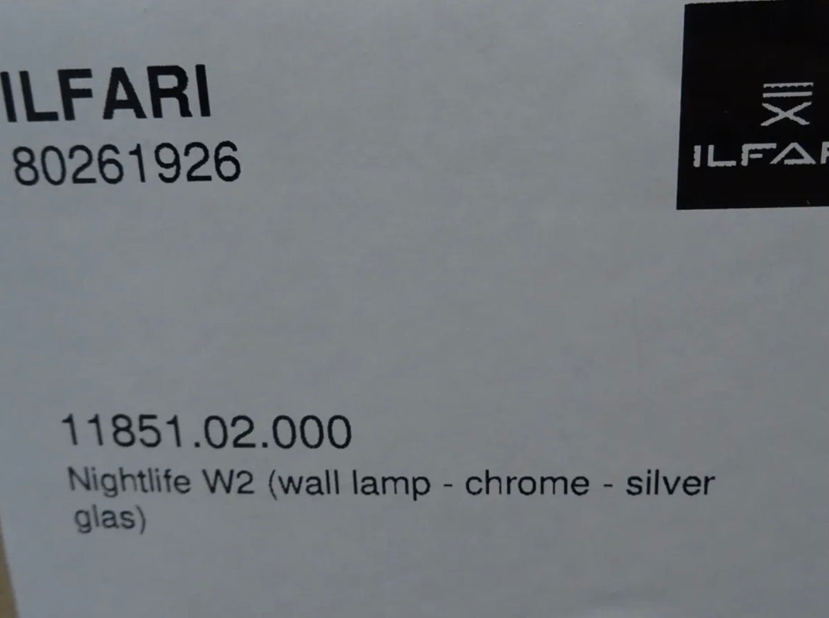 Ilfari Nightlife W2 Wandlamp twv € 370,00 nu voor € 160,00!