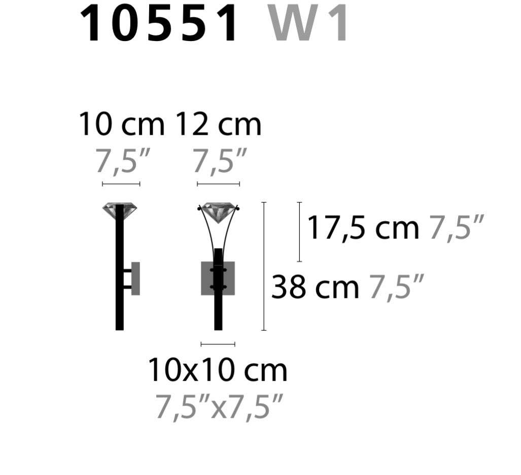 Ilfari Elements of Love W1 Wandlamp Chrome