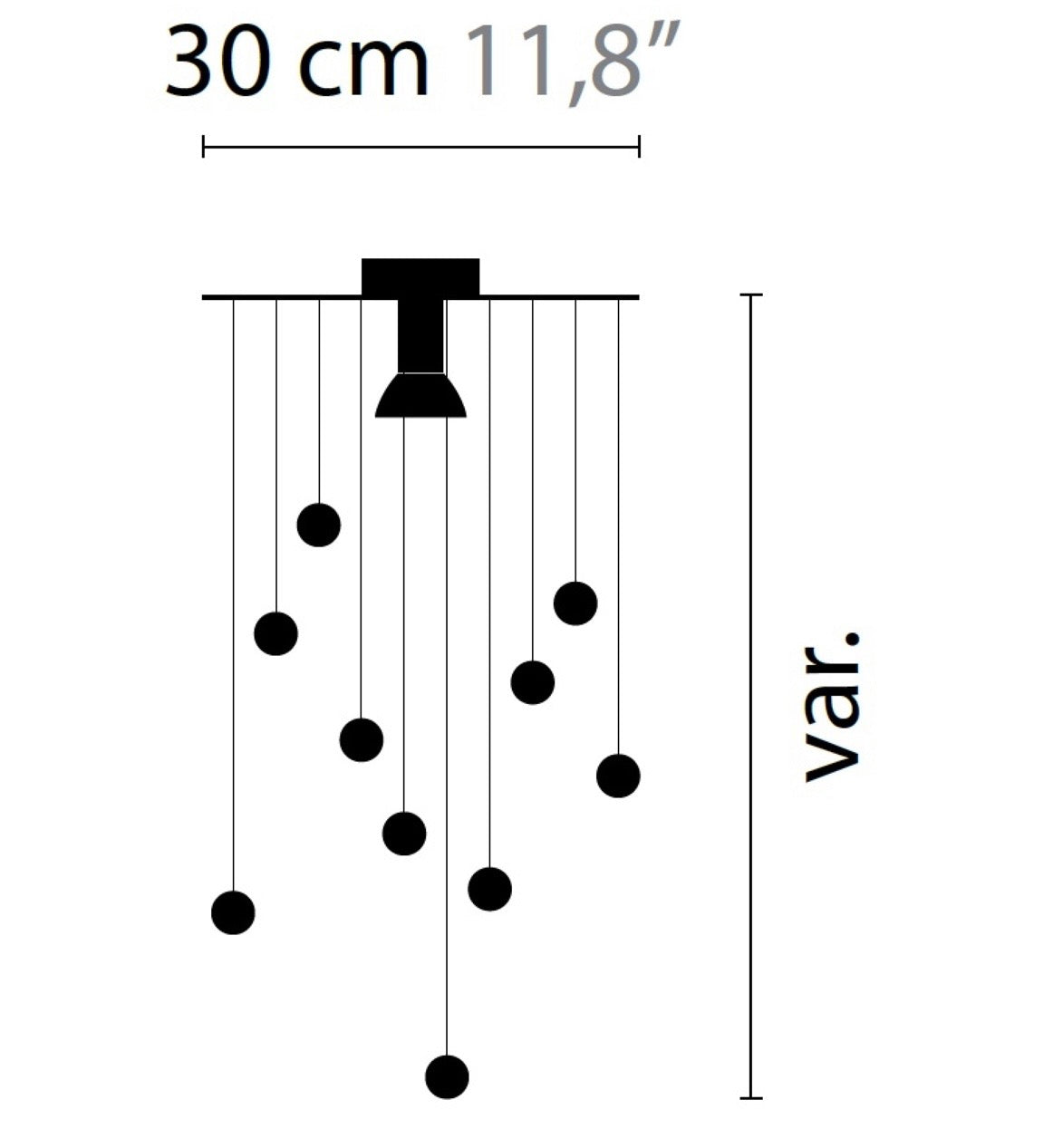 Ilfari Sprankling Point XL C1 Plafondlamp twv € 1050,00 nu voor € 325,00!