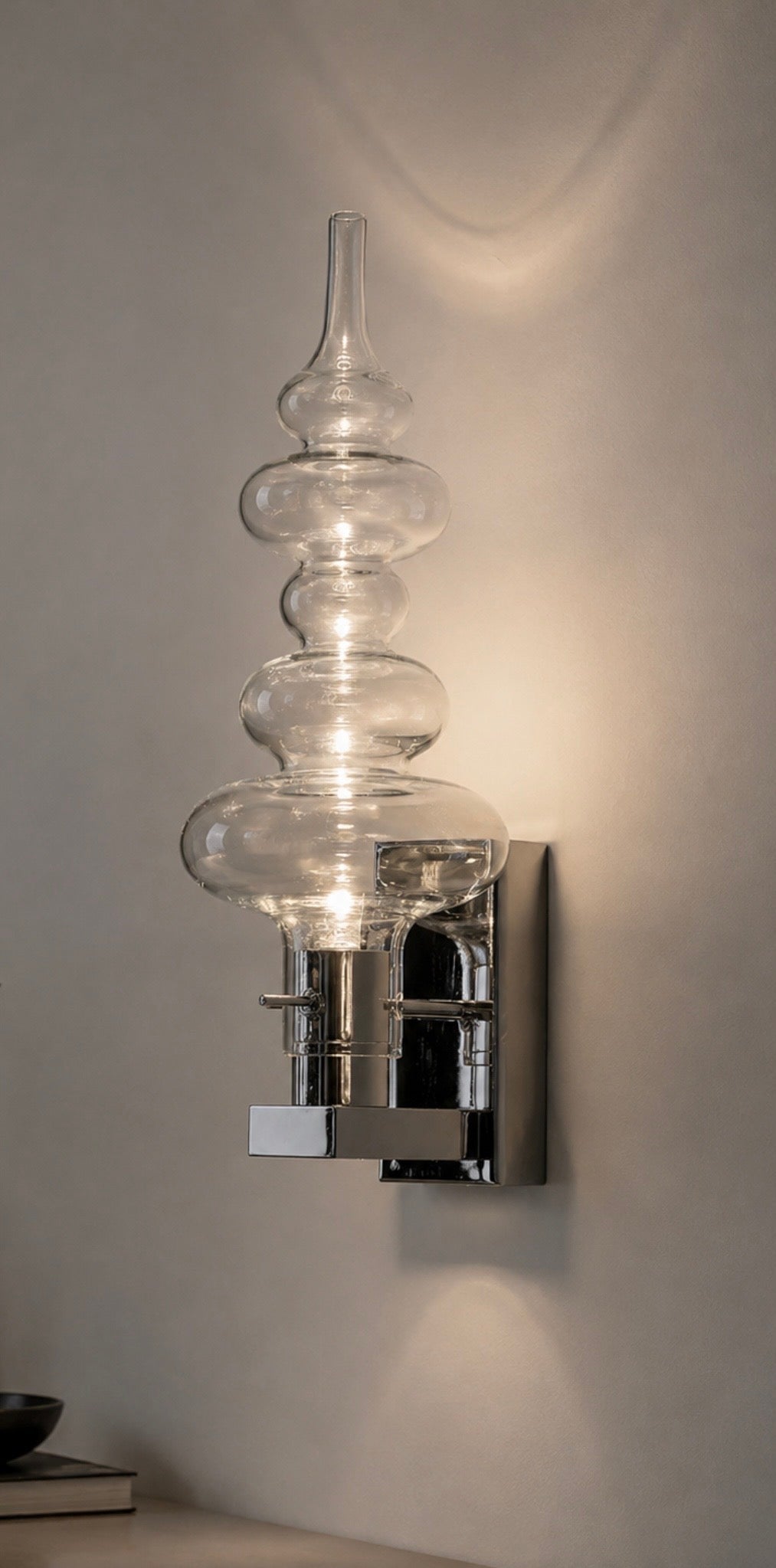 Ilfari Reflexx W1 Wandlamp Chrome Clear Glass
