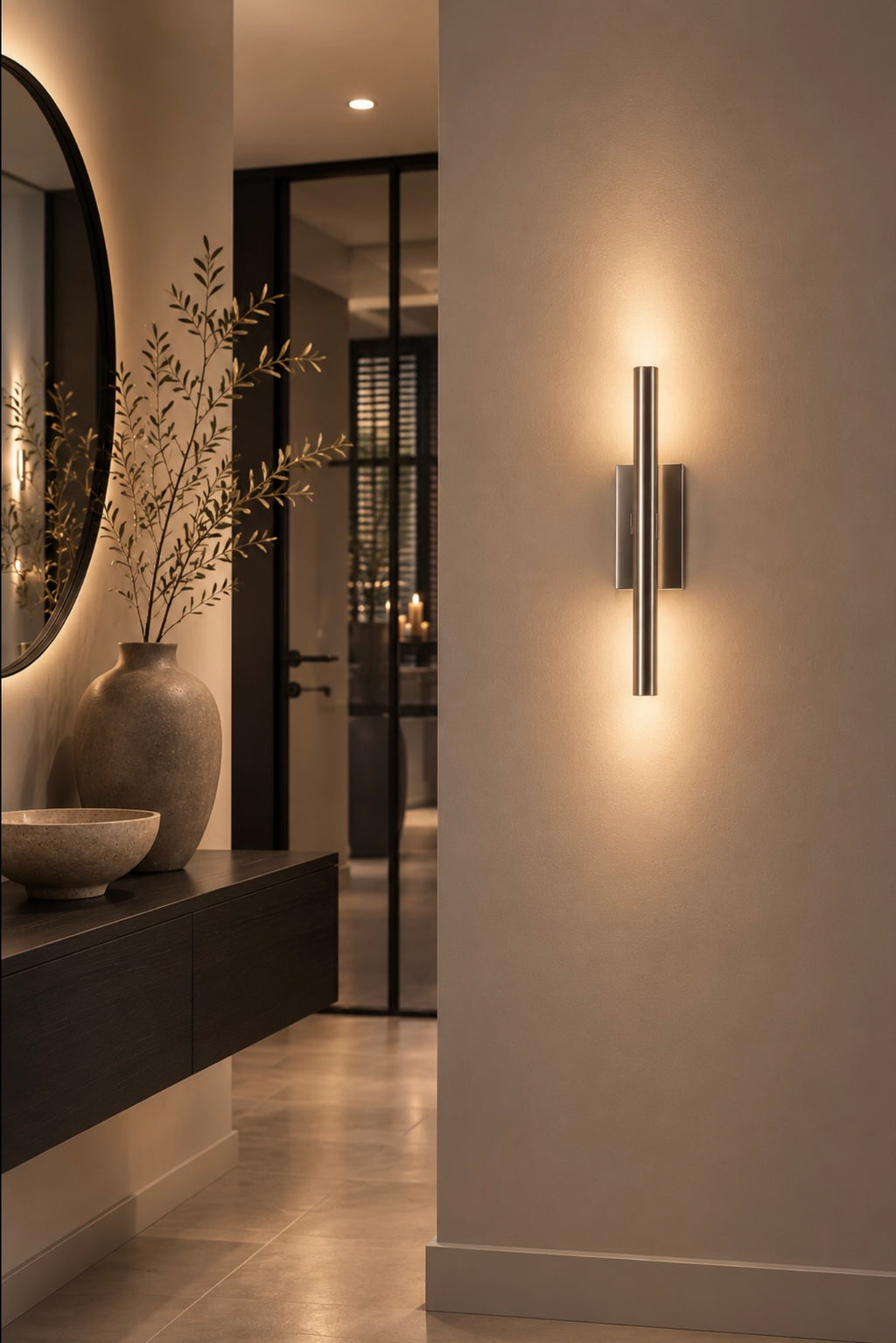 Ilfari Glow W2 Wandlamp Mat Nikkel