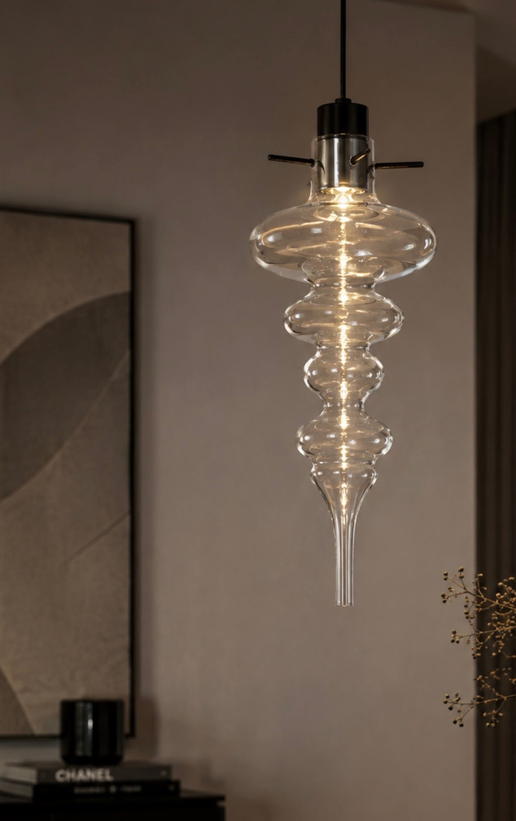 Ilfari Reflexx H1 Hanglamp Black Structure Clear Glass